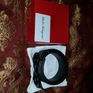 All Black Ferragamo Belt